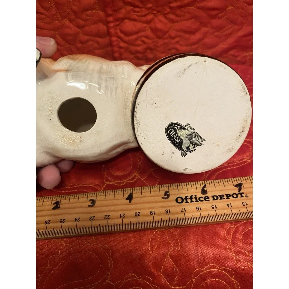 VTG Hungry Hog Eating Figurine‎ With Dish Chase JAPAN